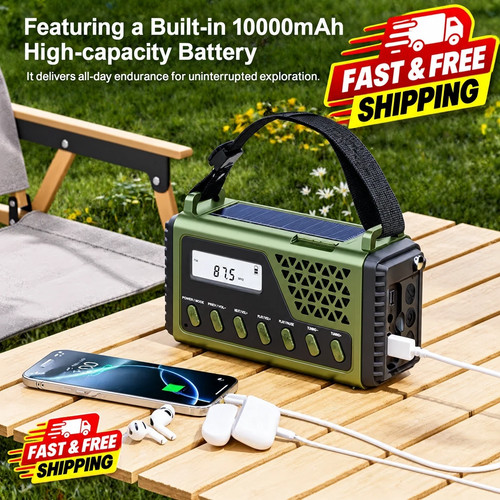 10000mah emergency solar hand - 10000mah,