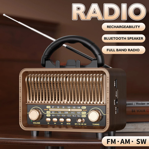 Retro wireless portable fm - portable, am