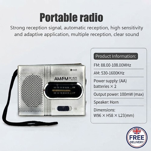 Travel radio battery - am,