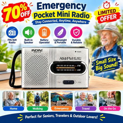 Travel radio battery - fm,