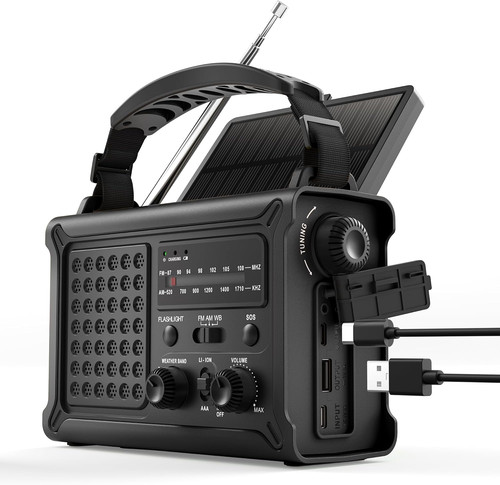 Emergency radio with 12000 - emergency, mah