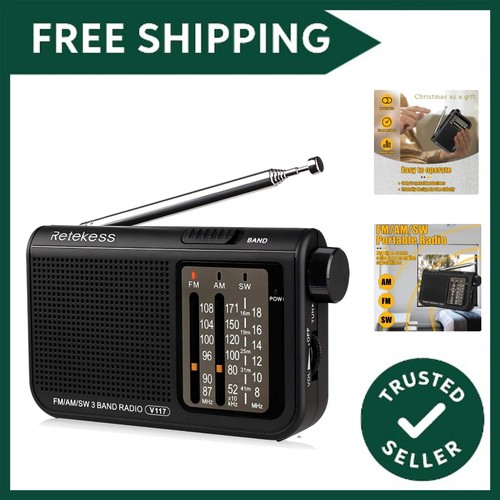 Portable battery radio am - radio:, fm