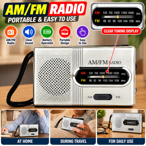 Travel radio battery - am,