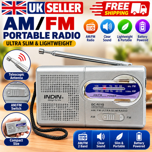R119 portable am fm - bc-r119, am/fm