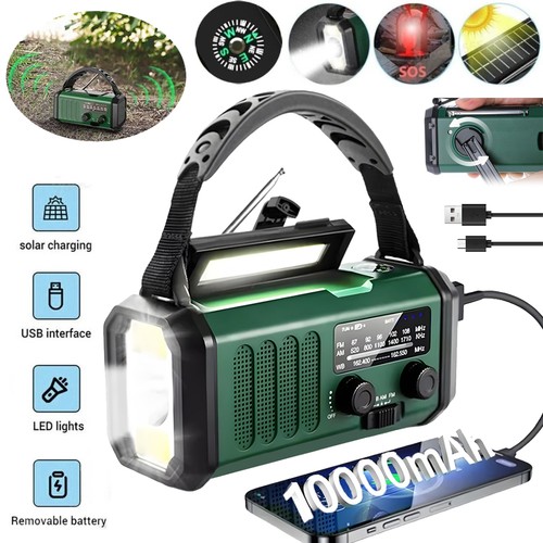 10000mah portable hand crank - portable,